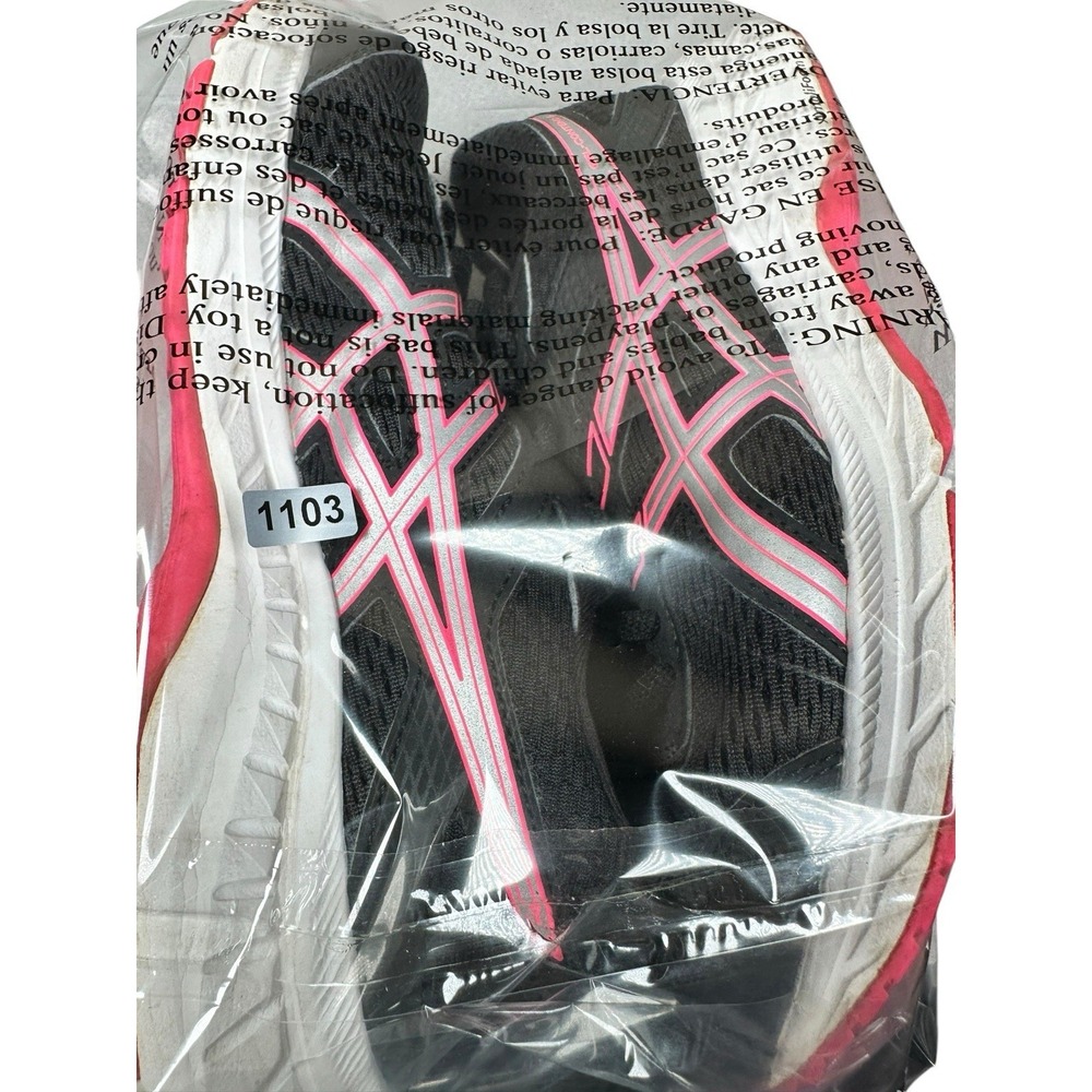Asics Shoes Womens 6.5 Gel-Contend 6 Running Sneakers Black Mesh Logo 1012A570 - Picture 11 of 11